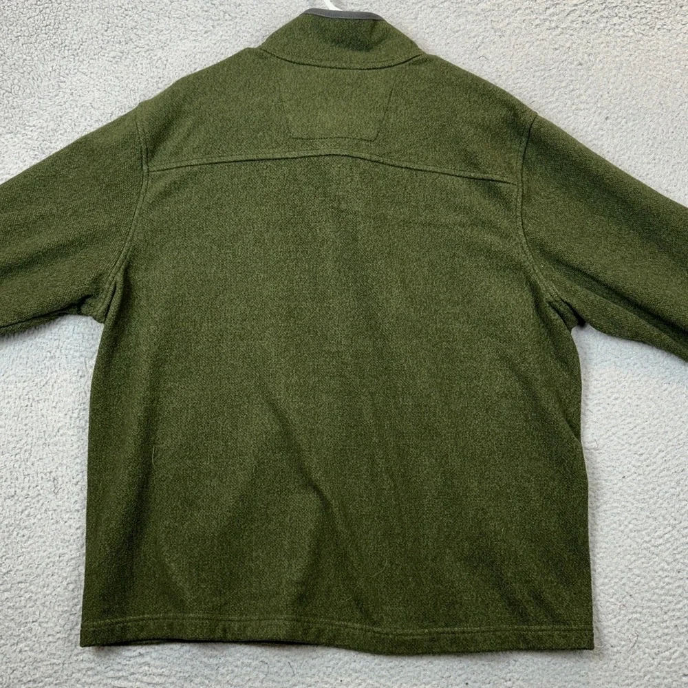Carhartt Sweater Mens Large Green Half Zip Long Sleeve Pocket Outdoor Hiking EUC